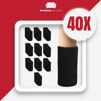 Thumbnail for         BankhoesDiscounter Stoelpoot Sokken Zwart Beschermt Je Vloer Tegen Krassen Veertig 40 Sokken