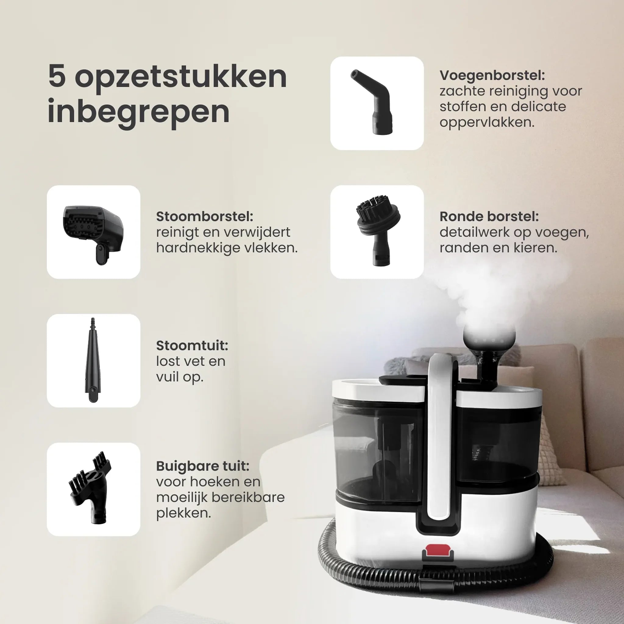 LuxeSteam Pro in gebruik