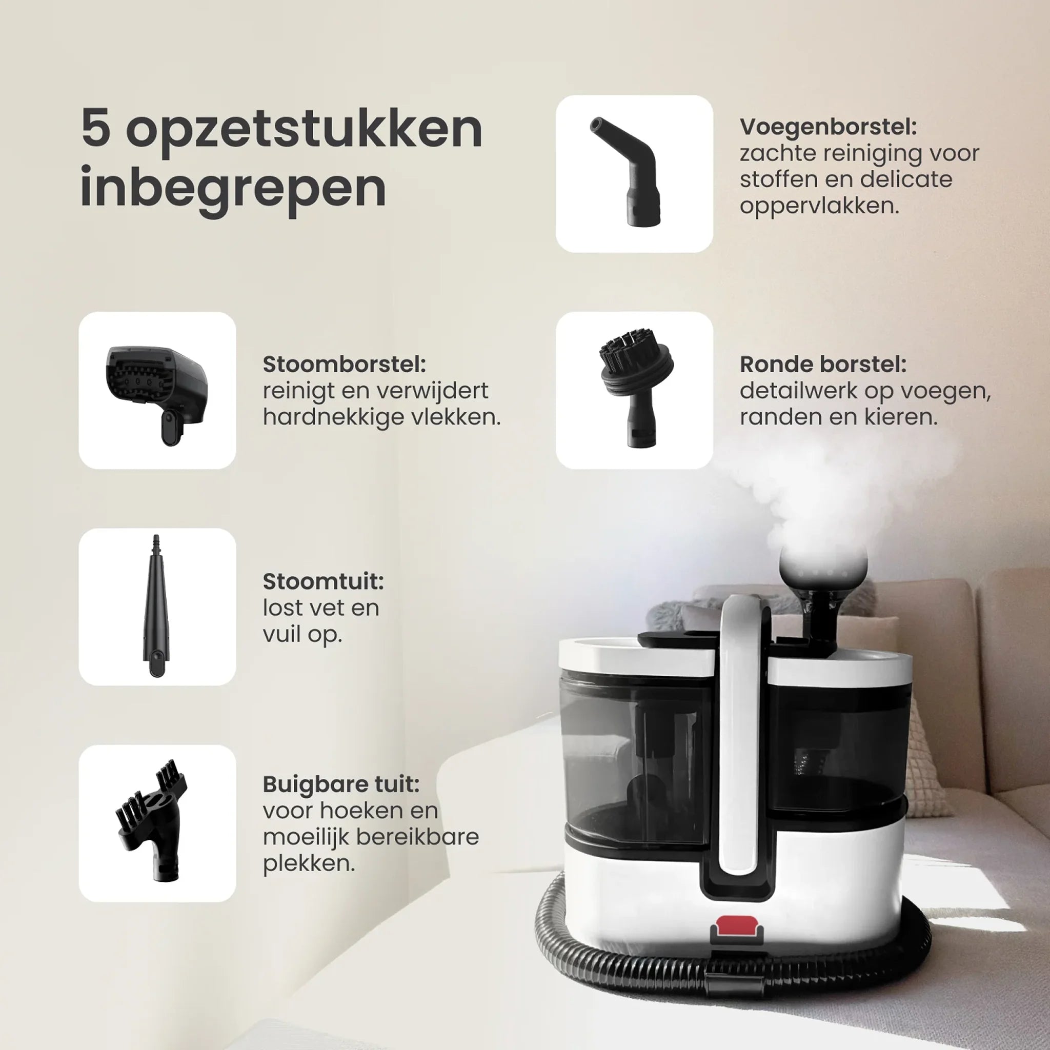 LuxeSteam Pro in gebruik